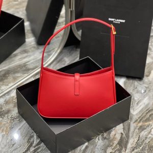 LE 5 A 7 23 RED LAMBSKIN GOLD HARDWARE