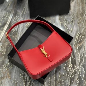 LE 5 A 7 23 RED LAMBSKIN GOLD HARDWARE