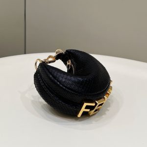 FendiIGRAPHY MINI 16 BAG IN BLACK CALFSKIN GOLD HARDWARE
