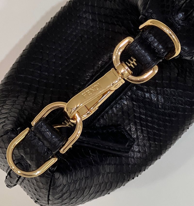 FendiIGRAPHY MINI 16 BAG IN BLACK CALFSKIN GOLD HARDWARE