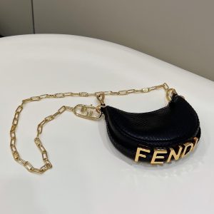 FendiIGRAPHY MINI 16 BAG IN BLACK CALFSKIN GOLD HARDWARE