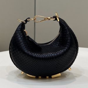 FendiIGRAPHY MINI 16 BAG IN BLACK CALFSKIN GOLD HARDWARE