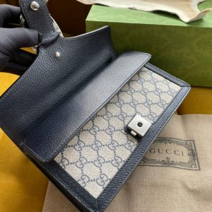 DYONYSUS SHOULDER BAG 25 IN BEIGE JACQUARD FABRIC AND BLACK CALFSKIN TRIM SILVER HARDWARE