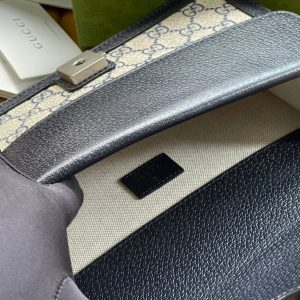 DYONYSUS SHOULDER BAG 25 IN BEIGE JACQUARD FABRIC AND BLACK CALFSKIN TRIM SILVER HARDWARE