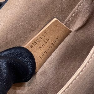 FendiI KANI 19 BAG IN BLACK MIX CHOCOLATE BROWN CALFSKIN WITH GOLD HARDWARE