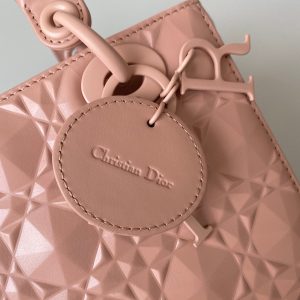 SMALL LADY 20 BLUSH ULTRAMATTE LAMBSKIN DIAMOND MOTIF