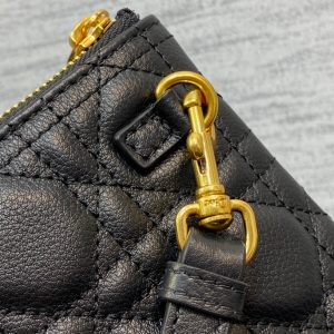 cd large caro daily black calfskin pouch