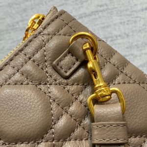 cd large caro daily beige calfskin pouch