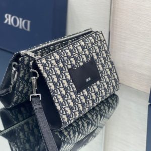 SADDLE 28 BAG IN BLUE OBLIQUE JACQUARD