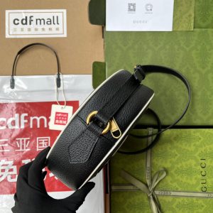 GGxADIDAS OPHIDIA SHOULDER BAG 22 IN BLACK AND WHITE CALFSKIN