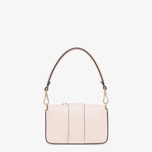 FendiI FendiACE BROOCH MINI 20 BAGUETTE BAG IN LIGHT PINK CALFSKIN