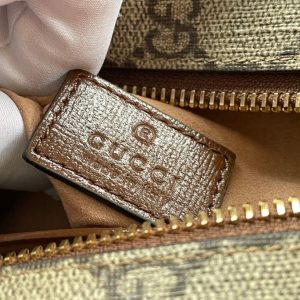 BAG WITH INTERLOCKING G 22 IN BEIGE EBONY CANVAS AND BROWN CALFSKIN TRIM