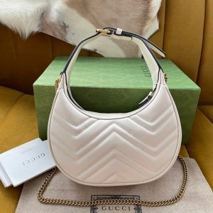 MARMONT SHOULDER BAG 21 IN WHITE CALFSKIN GOLD HARDWARE