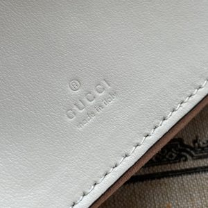 Gucci Marmont 21cm Shoulder Bag White Leather 333534