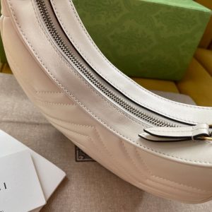 MARMONT SHOULDER BAG 21 IN WHITE CALFSKIN GOLD HARDWARE