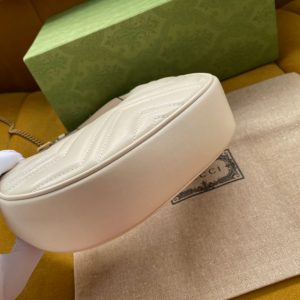 MARMONT SHOULDER BAG 21 IN WHITE CALFSKIN GOLD HARDWARE