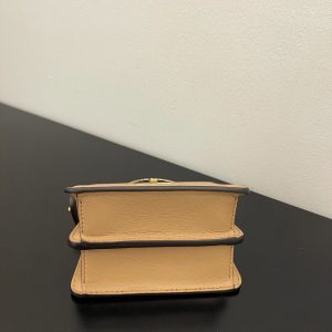 FendiI PEEKABOO ISEEU MICRO 12 BAG IN COPPER BROWN CALFSKIN WITH GOLD HARDWARE