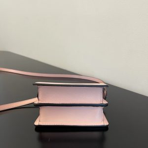 FendiI PEEKABOO ISEEU MICRO 12 BAG IN LIGHT PINK CALFSKIN WITH GOLD HARDWARE