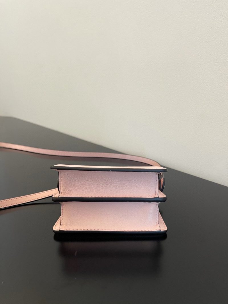 FendiI PEEKABOO ISEEU MICRO 12 BAG IN LIGHT PINK CALFSKIN WITH GOLD HARDWARE