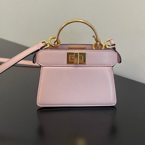 20220605_i1654419331_7904_0_jpg FendiI PEEKABOO ISEEU MICRO 12 BAG IN LIGHT PINK CALFSKIN WITH GOLD HARDWARE