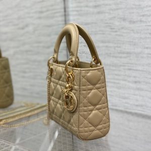 mini lady 17 camel lambskin
