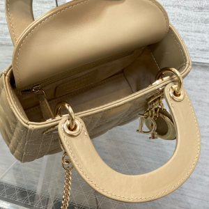 mini lady 17 camel lambskin