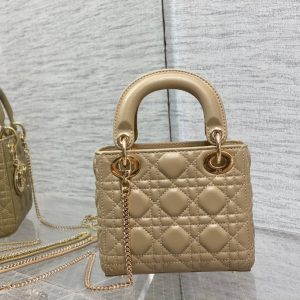 mini lady 17 camel lambskin