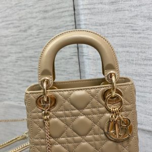 mini lady 17 camel lambskin