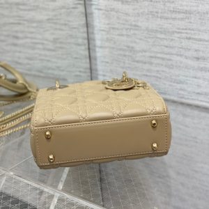 mini lady 17 camel lambskin