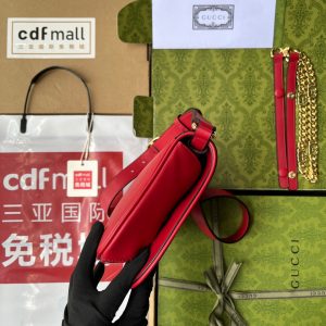 20220617_i1655445099_8042_3_jpg BLONDIE SHOULDER BAG 28 IN RED LAMBSKIN GOLD HARDWARE