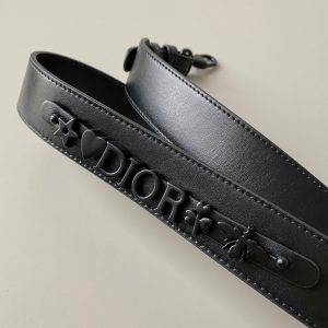 SMALL LADY 20 ALL BLACK LAMBSKIN DIAMOND MOTIF