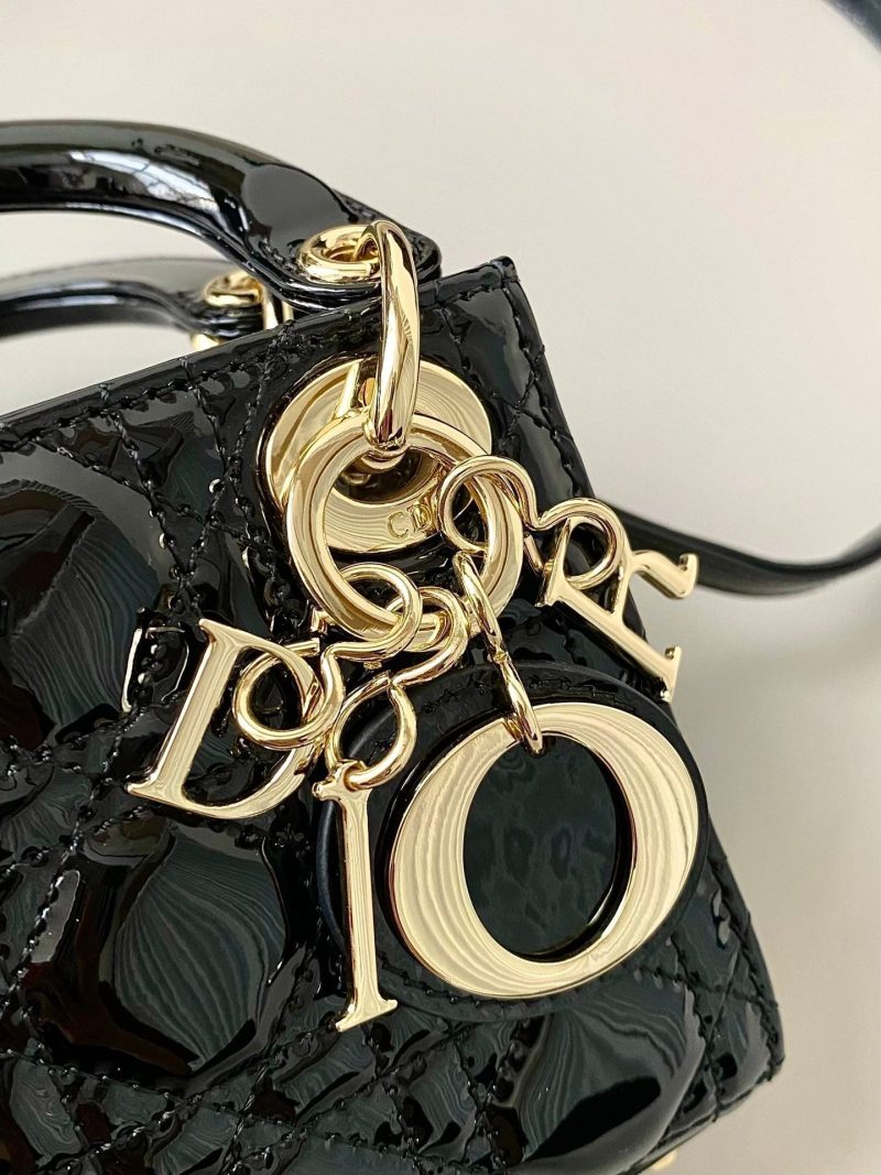 micro lady 12 black patent caslfskin