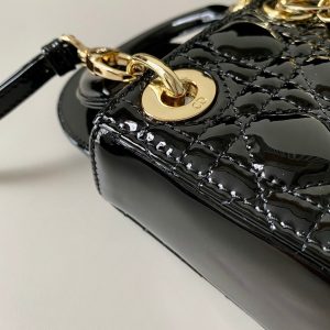 micro lady 12 black patent caslfskin