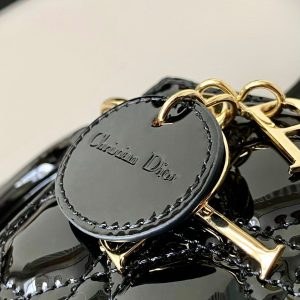 micro lady 12 black patent caslfskin