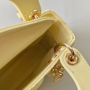 MICRO LADY 12 BAG IN LIGHT YELLOW LAMBSKIN