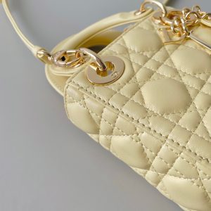 MICRO LADY 12 BAG IN LIGHT YELLOW LAMBSKIN