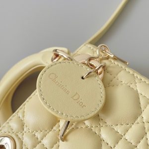 MICRO LADY 12 BAG IN LIGHT YELLOW LAMBSKIN