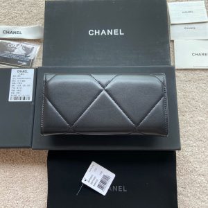 CC 19 Long Wallet 19cm Black Calfskin