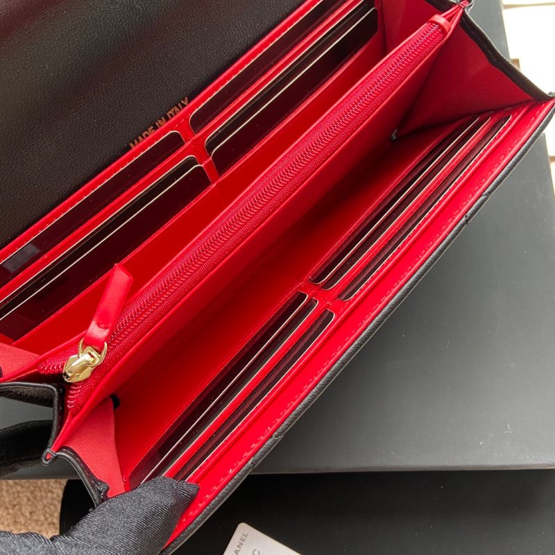 CC 19 Long Wallet 19cm Black Calfskin