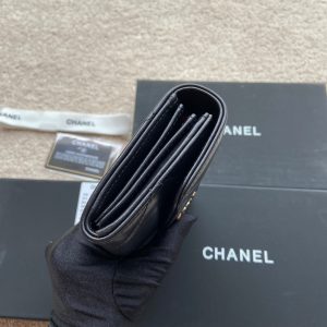 CC 19 Long Wallet 19cm Black Calfskin