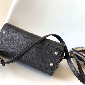 Peekaboo Mini Selleria Bag 23cm black leather shw with 220 hand-sewn stitches