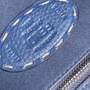 Peekaboo Mini Selleria Bag 23cm blue leather shw with 220 hand-sewn stitches