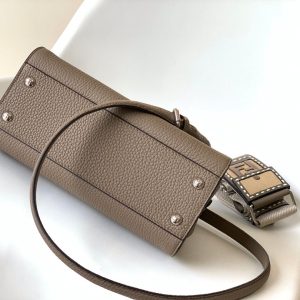 Peekaboo Mini Selleria Bag 23cm brown leather shw with 220 hand-sewn stitches