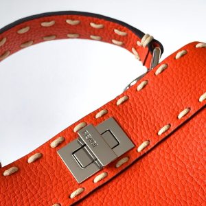 Peekaboo Mini Selleria Bag 23cm red leather shw with 220 hand-sewn stitches