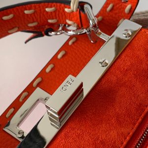 Peekaboo Mini Selleria Bag 23cm red leather shw with 220 hand-sewn stitches