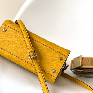Peekaboo Mini Selleria Bag 23cm yellow leather shw with 220 hand-sewn stitches