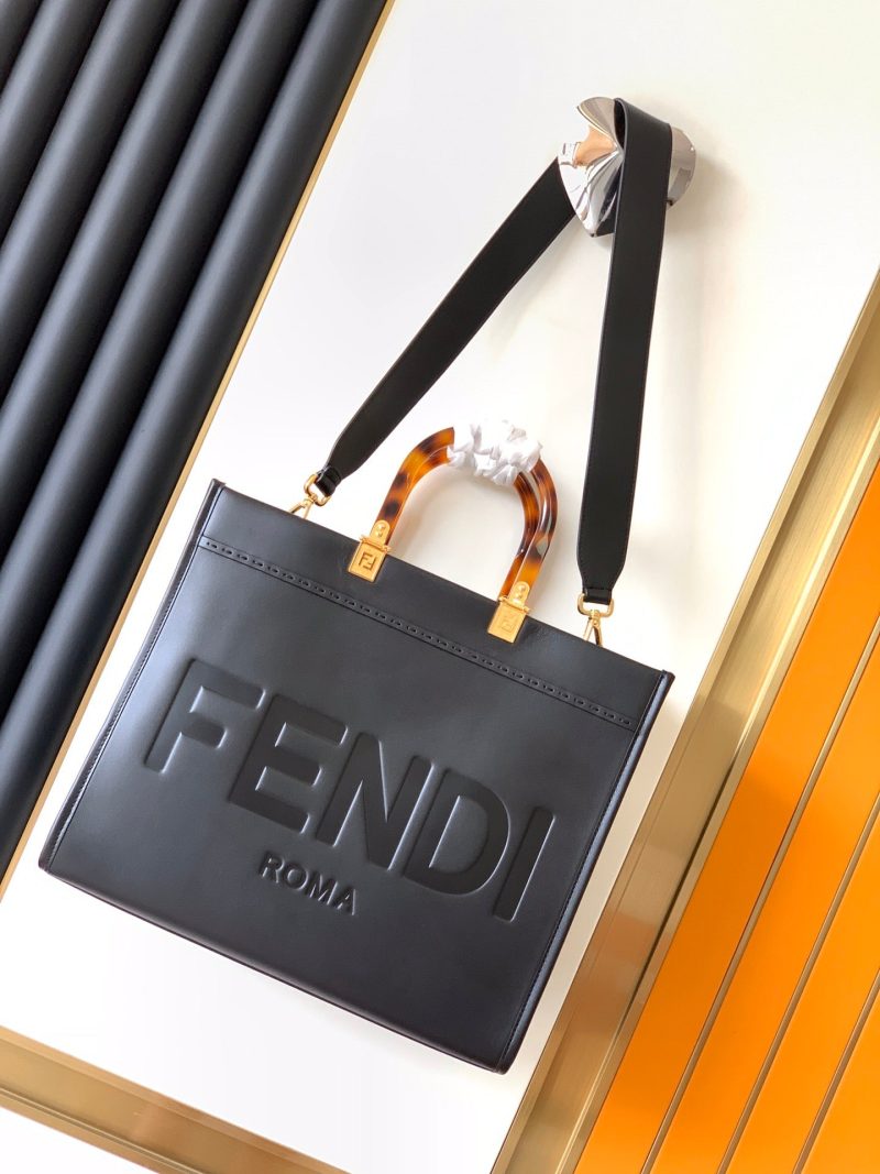 Fendi Sunshine Medium Bag 35 Black Leather