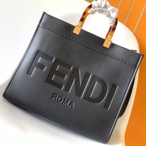Fendi Sunshine Medium Bag 35 Black Leather