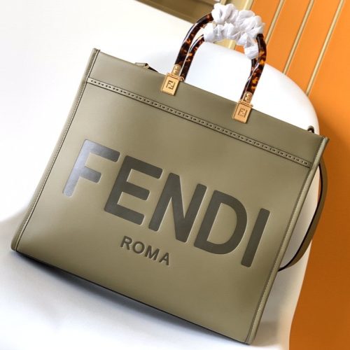 Fendi Sunshine Medium Bag 35 Olive Leather