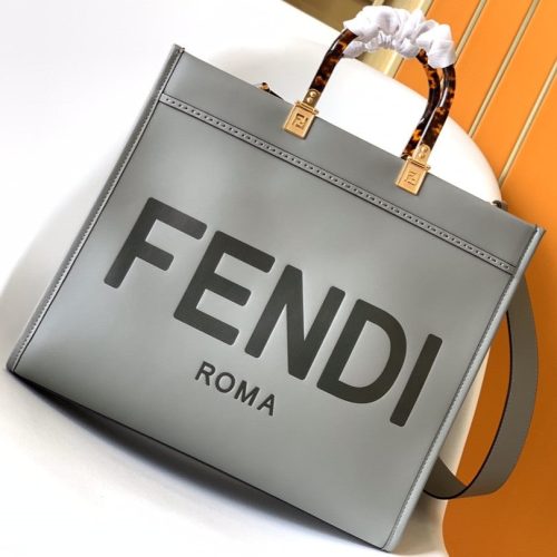 Fendi Sunshine Medium Bag 35 Grey Leather